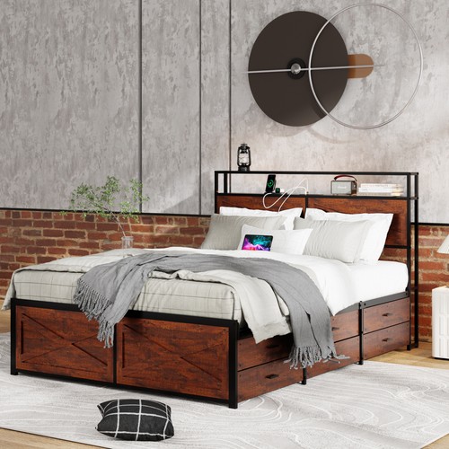 Queen bed frame - bed, with